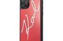 Karl Lagerfeld Double Layers Tempered Glass Glitter Signature Case - Etui iPhone 11 Pro (czerwony) - zdjęcie 2