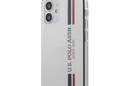 US Polo Assn Shiny Tricolor Stripes - Etui iPhone 12 Mini (bia - zdjęcie 1