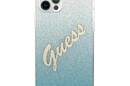 Guess Glitter Gradient Script - Etui iPhone 12 Pro Max (niebieski) - zdjęcie 3