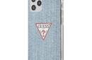 Guess Denim Triangle Lt - Etui iPhone 12 / iPhone 12 Pro (niebieski) - zdjęcie 1