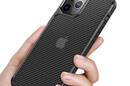 Crong Hybrid Carbon - Etui iPhone 12 Pro Max (czarny) - zdjęcie 5