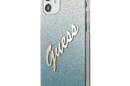 Guess Glitter Gradient Script - Etui iPhone 12 mini (niebieski) - zdjęcie 2