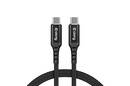 Crong Armor Link - Kabel 60W PD 3A USB-C do USB-C 150cm (czarny) - zdjęcie 3