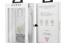 Guess Glitter Vintage Script - Etui iPhone 12 Pro Max (srebrny) - zdjęcie 9