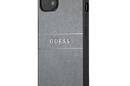 Guess Saffiano Metal Logo Stripes - Etui iPhone 13 mini (szary) - zdjęcie 2