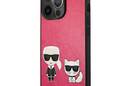 Karl Lagerfeld PU Leather Karl & Choupette Embossed - Etui iPhone 13 Pro (fuksja) - zdjęcie 2