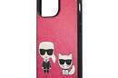 Karl Lagerfeld PU Leather Karl & Choupette Embossed - Etui iPhone 13 Pro (fuksja) - zdjęcie 6
