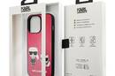 Karl Lagerfeld PU Leather Karl & Choupette Embossed - Etui iPhone 13 Pro (fuksja) - zdjęcie 8