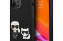 Karl Lagerfeld Slilicone Karl & Choupette - Etui iPhone 13 Pro (czarny) - zdjęcie 1