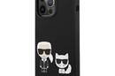 Karl Lagerfeld Slilicone Karl & Choupette - Etui iPhone 13 Pro (czarny) - zdjęcie 2