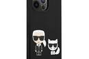 Karl Lagerfeld Slilicone Karl & Choupette - Etui iPhone 13 Pro (czarny) - zdjęcie 4