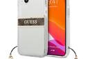 Guess 4G Stripe Brown Charm - Etui iPhone 13 mini (przezroczysty) - zdjęcie 1