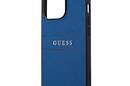 Guess Saffiano Metal Logo Stripes - Etui iPhone 13 Pro (niebieski) - zdjęcie 6