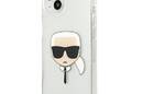 Karl Lagerfeld Karl's Head Glitter - Etui iPhone 13 mini (srebrny) - zdjęcie 2