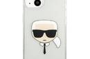 Karl Lagerfeld Karl's Head Glitter - Etui iPhone 13 mini (srebrny) - zdjęcie 3