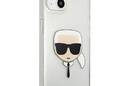Karl Lagerfeld Karl's Head Glitter - Etui iPhone 13 mini (srebrny) - zdjęcie 4
