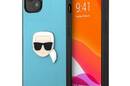 Karl Lagerfeld PU Leather Karl's Head Metal - Etui iPhone 13 mini (niebieski) - zdjęcie 1