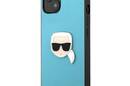 Karl Lagerfeld PU Leather Karl's Head Metal - Etui iPhone 13 mini (niebieski) - zdjęcie 2
