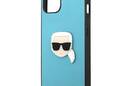 Karl Lagerfeld PU Leather Karl's Head Metal - Etui iPhone 13 mini (niebieski) - zdjęcie 6