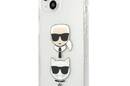 Karl Lagerfeld Glitter Karl & Choupette Head - Etui iPhone 13 mini (srebrny) - zdjęcie 2