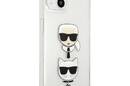 Karl Lagerfeld Glitter Karl & Choupette Head - Etui iPhone 13 mini (srebrny) - zdjęcie 4