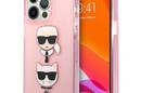 Karl Lagerfeld Glitter Karl & Choupette Head - Etui iPhone 13 Pro (r - zdjęcie 1