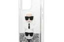 Karl Lagerfeld Liquid Glitter Karl & Choupette Head - Etui iPhone 13 Pro (srebrny) - zdjęcie 6