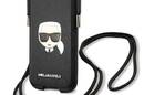 Karl Lagerfeld Saffiano Ikonik Karl`s Head Pouch - Torebka na telefon S/M - zdjęcie 1