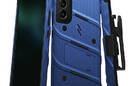 ZIZO BOLT Series - Pancerne etui Samsung Galaxy S22+ ze szkłem 9H na ekran + uchwyt z podstawkš (niebieski) - zdjęcie 1