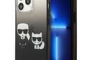 Karl Lagerfeld Gradient Ikonik Karl & Choupette - Etui iPhone 13 Pro (czarny) - zdjęcie 1