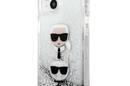 Karl Lagerfeld Liquid Glitter Karl & Choupette Head - Etui iPhone 13 mini (srebrny) - zdjęcie 2