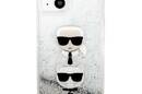 Karl Lagerfeld Liquid Glitter Karl & Choupette Head - Etui iPhone 13 mini (srebrny) - zdjęcie 3