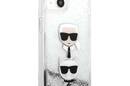 Karl Lagerfeld Liquid Glitter Karl & Choupette Head - Etui iPhone 13 mini (srebrny) - zdjęcie 4