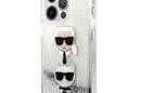 Karl Lagerfeld Liquid Glitter Karl & Choupette Head - Etui iPhone 13 Pro Max (srebrny) - zdjęcie 2