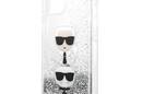 Karl Lagerfeld Liquid Glitter Karl & Choupette Head - Etui iPhone 13 mini (srebrny) - zdjęcie 6