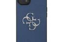 Guess Saffiano 4G Big Silver Logo - Etui iPhone 13 mini (niebieski) - zdjęcie 3