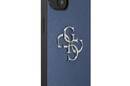 Guess Saffiano 4G Big Silver Logo - Etui iPhone 13 mini (niebieski) - zdjęcie 4