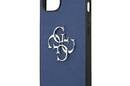 Guess Saffiano 4G Big Silver Logo - Etui iPhone 13 mini (niebieski) - zdjęcie 6
