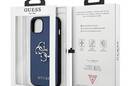 Guess Saffiano 4G Big Silver Logo - Etui iPhone 13 mini (niebieski) - zdjęcie 8