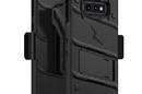 Zizo Bolt Cover - Pancerne etui Samsung Galaxy S10e ze szkłem 9H na ekran + podstawka & uchwyt do paska (Black/Black) - zdjęcie 1