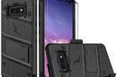 Zizo Bolt Cover - Pancerne etui Samsung Galaxy S10e ze szkłem 9H na ekran + podstawka & uchwyt do paska (Black/Black) - zdjęcie 3