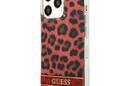 Guess Leopard Electro Stripe - Etui iPhone 13 Pro (Red) - zdjęcie 2