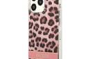 Guess Leopard Electro Stripe - Etui iPhone 13 Pro (Pink) - zdjęcie 2