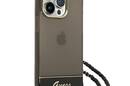 Guess Translucent Pearl Strap - Etui iPhone 14 Pro (czarny) - zdjęcie 1