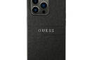 Guess Saffiano Metal Logo Stripes - Etui iPhone 14 Pro (czarny) - zdjęcie 3