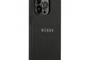 Guess Saffiano Metal Logo Stripes - Etui iPhone 14 Pro (czarny) - zdjęcie 4