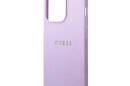 Guess Saffiano Metal Logo Stripes - Etui iPhone 14 Pro (liliowy) - zdjęcie 7