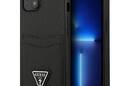 Guess Saffiano Double Card Triangle - Etui iPhone 13 mini (czarny) - zdjęcie 1