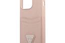 Guess Saffiano Double Card Triangle - Etui iPhone 13 Pro (r - zdjęcie 6