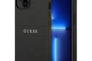 Guess Saffiano Metal Logo Stripes - Etui iPhone 14 Plus (czarny) - zdjęcie 1